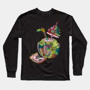 COCONUT MILK - VEGAN FOOD STYLIZED ART Long Sleeve T-Shirt